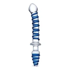 10″ Mr. Swirly Double-Ended Glass Dildo & Butt Plug