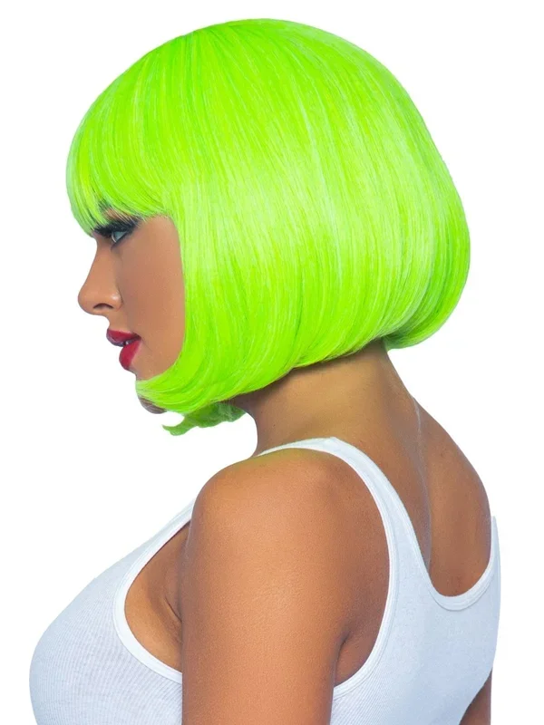 12 Inch Short Bob Wig – Neon Green