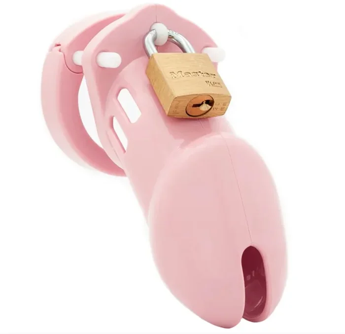 3.25 Inch Locking Male Chastity Device in Pink – CB-6000