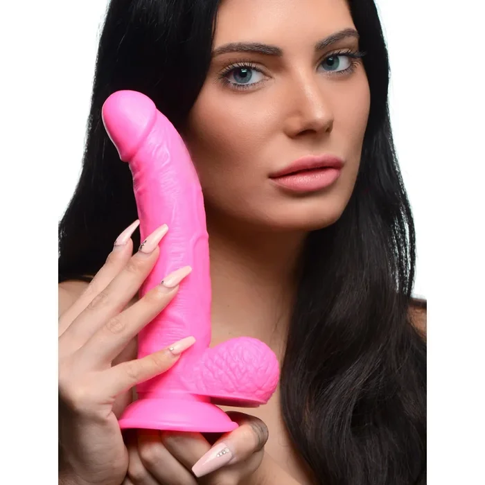 7.5″ Dildo with Balls – Pink