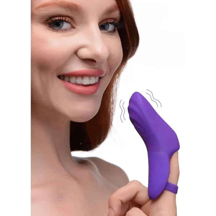 7X Finger Bang Her Pro Silicone Vibrator – Purple