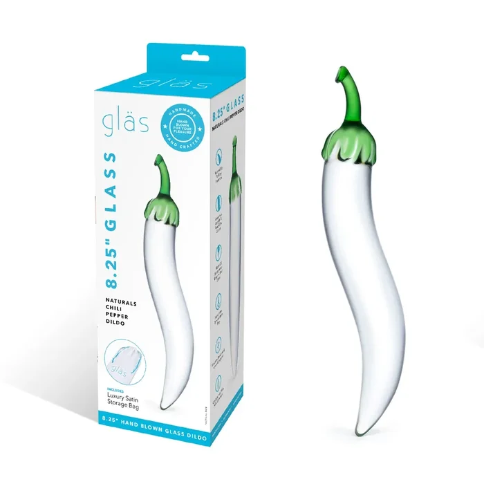 8.25″ Glass Naturals Chili Pepper Dildo