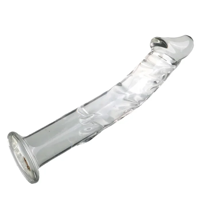 8 Inch Glass Clear Dildo with Suction Cup