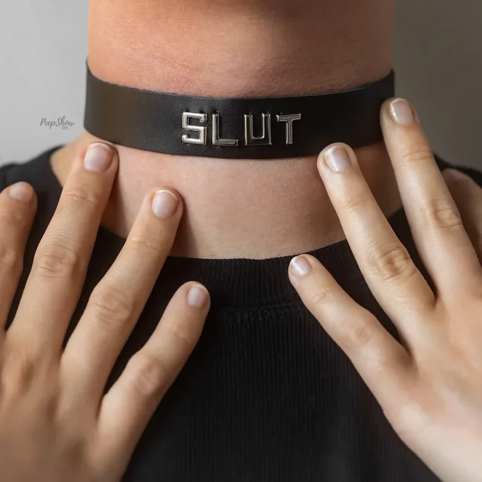“SLUT” Word Band Collar
