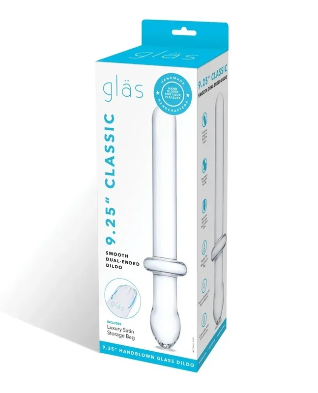 9.25 Inch Classic Smooth Dual-Ended Dildo – Clear