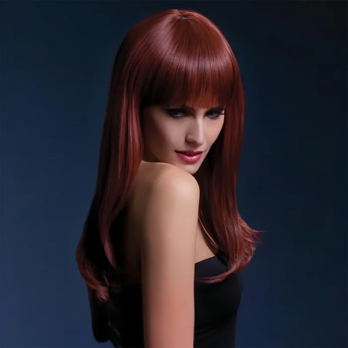 Abell’a Scarlet Seductress 55cm Wavy Synthetic Wig With Bangs