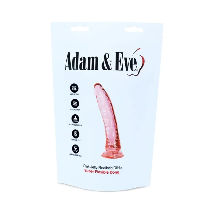 Adam & Eve Pink Jelly Realistic Dildo