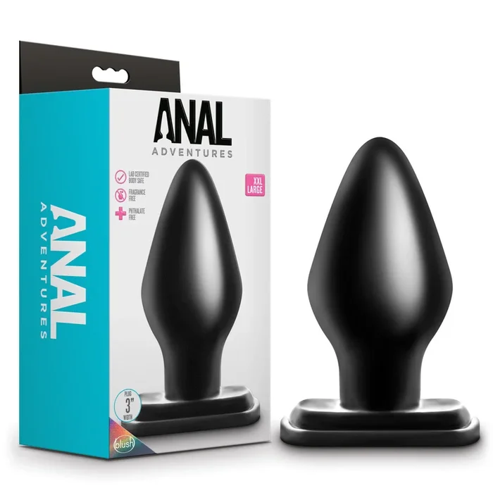 Anal Adventures By Blush® | XXL Black 6-Inch Anal Plug