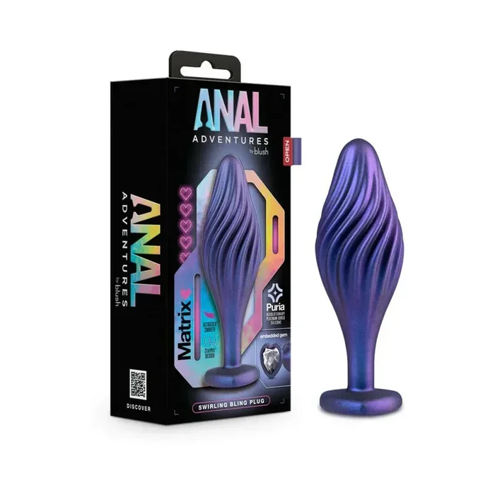 Anal Adventures Matrix Swirling Bling Silicone Plug
