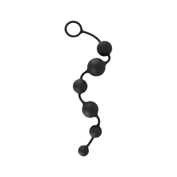 Anal chain with 6 silicone balls – 40 cm (black)