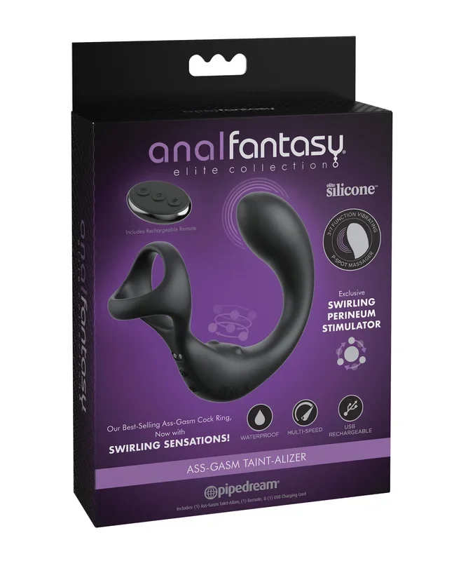 Anal Fantasy Elite Ass-Gasm Taint-Alizer P-Spot Vibrator – Black