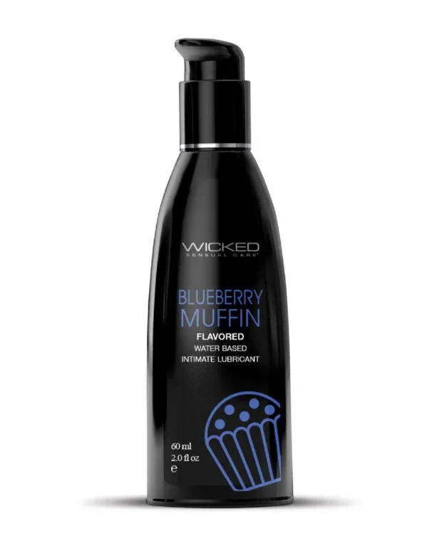 Aqua Blueberry Muffin Flavored Water Based Intimate Lubricant – 2 Fl. Oz.
