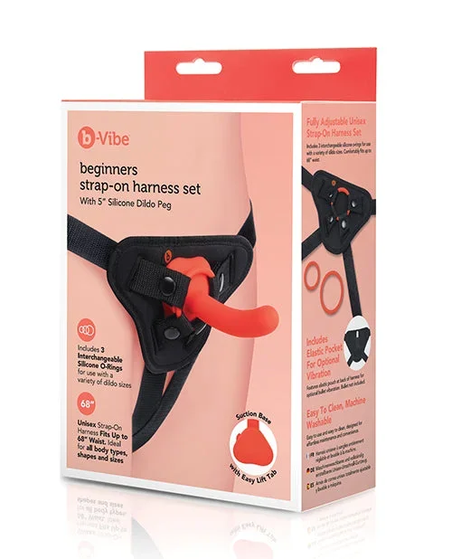 b-Vibe Beginner’s Strap-On Harness Set – With 5” Silicone Dildo Peg