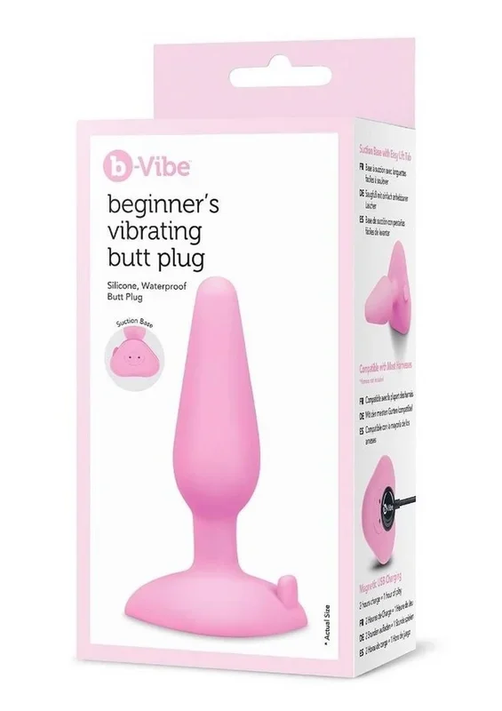 B-Vibe Beginner’s Vibrating Rechargeable Silicone Butt Plug