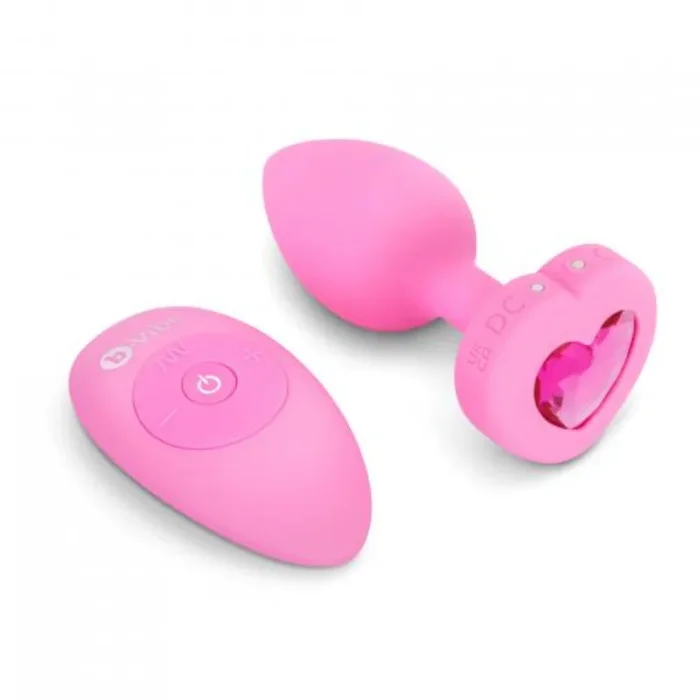 b-Vibe Vibrating Heart Remote-controlled Rechargeable Butt Plug – Small/Medium