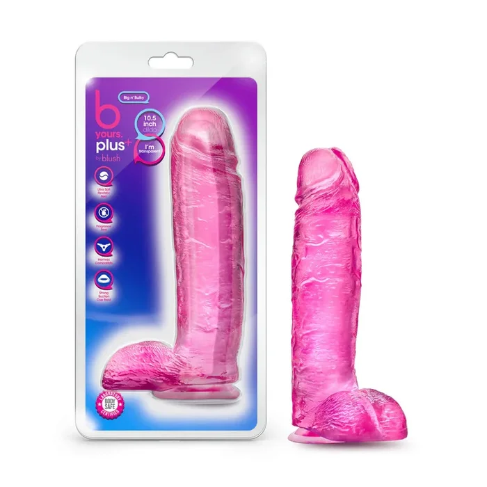 B Yours Plus Big n’ Bulky 10.5 in. Dildo with Balls Pink