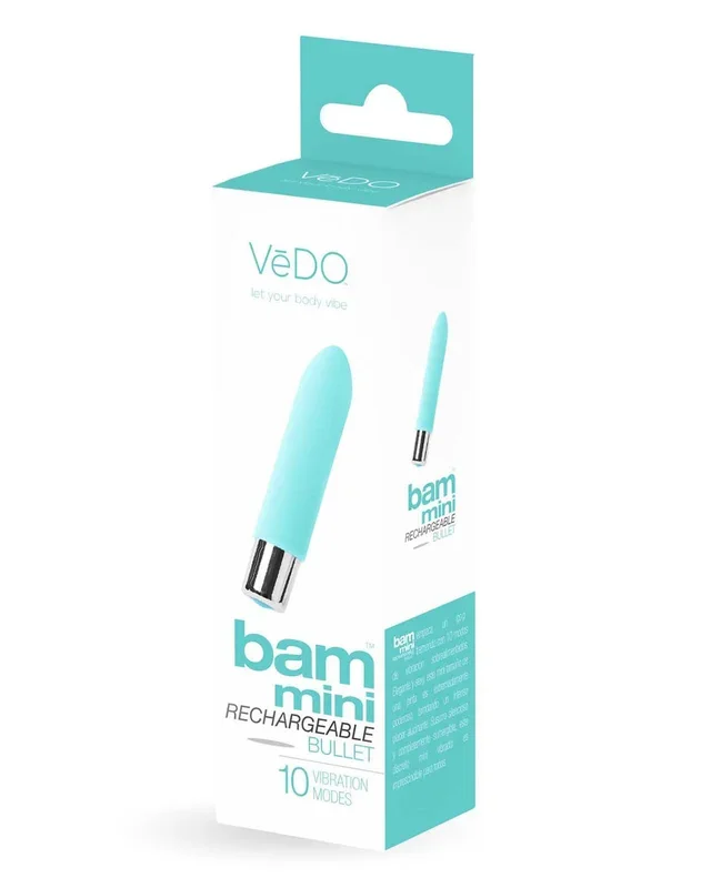 Bam Mini Rechargeable Bullet Vibe – Turquoise