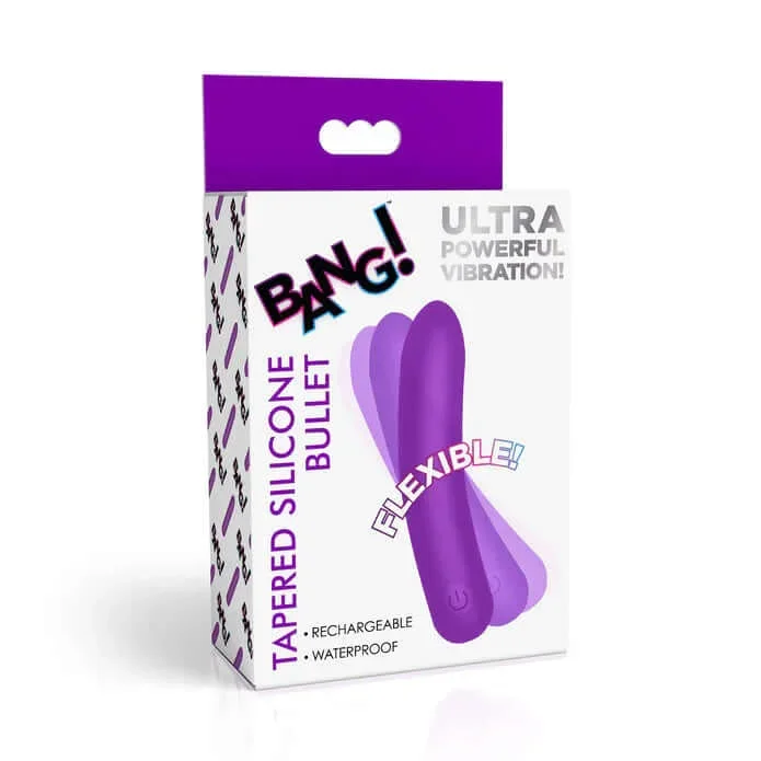 Bang Tapered Flexible Silicone Bullet Vibrator Purple