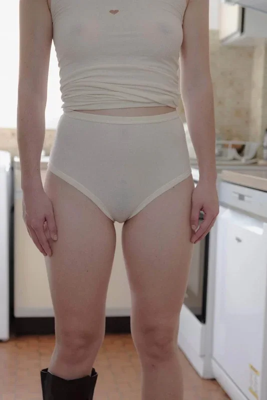 Baserange | Heart Highwaist Bell Pants, (Undyed)