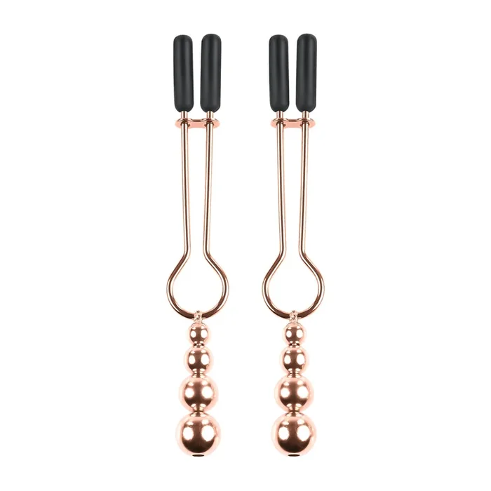 Beaded Nipple Clamps Rose Gold