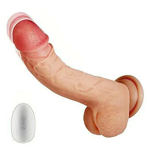 Bestvibe 8 Mode Vibrating Dildo with Thrusting & Heating Remote Control Sex Toys 8.50 Inch