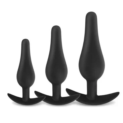 Bestvibe Silicone Pointy Head Butt Plugs 3 PCS