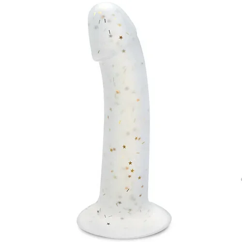 Bestvibe Star Glitter Jelly Clear Manual Dildo 6.29 Inch