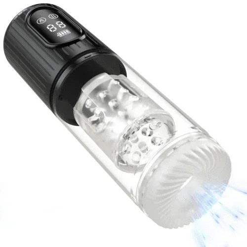 Bestvibe Telescopic Suction Quiet & Digital Display Vacuum Pumps Masturbator Pocket Pussy Adult Sex