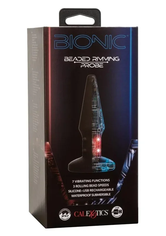 Bionic Beaded Rimming Probe Rechargeable Silicone Anal Stimulator