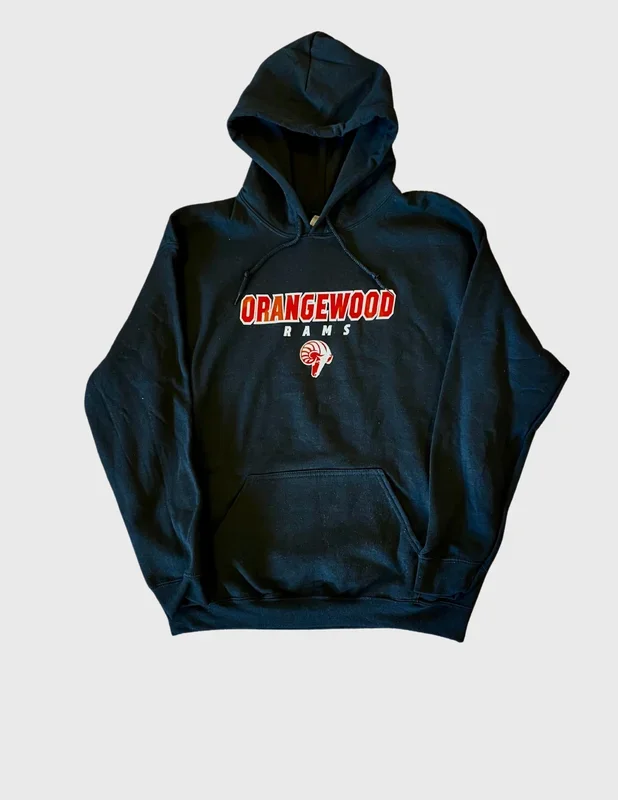 Black Orangewood Ram Head Hoodie