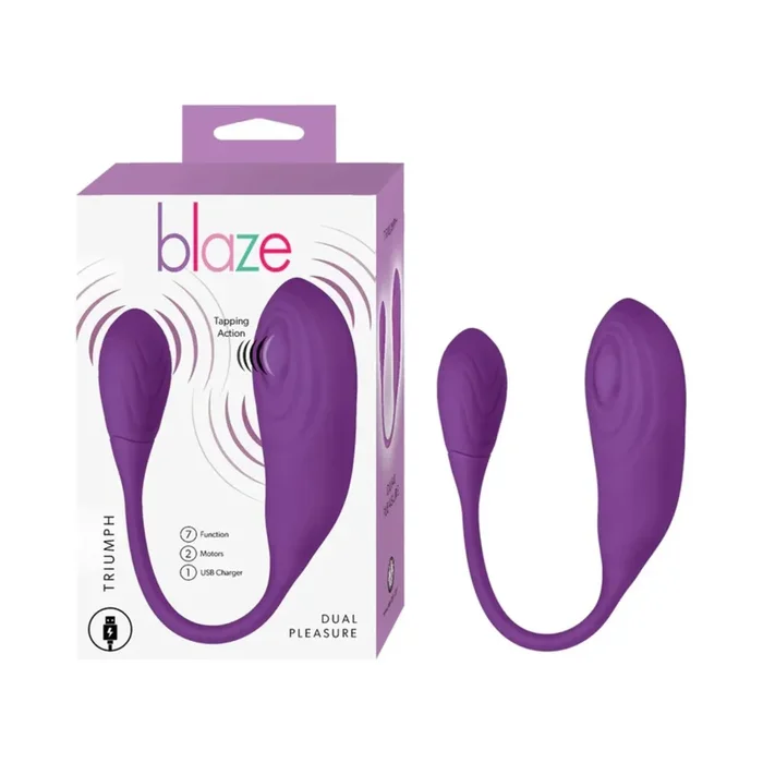 Blaze Triumph Rechargeable Silicone Dual Vibrator