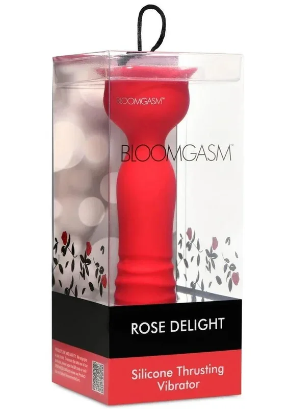 Bloomgasm Rose Delight Rechargeable Silicone Thrusting Vibrator