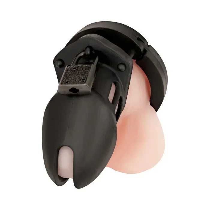 Blue Line Silicone Locking Chastity Cock Cage