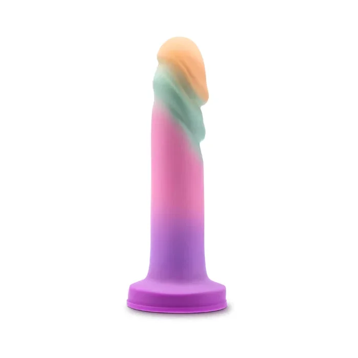 Blush Avant Sunrise Gaze Textured Liquid Silicone Suction Cup Harnessable Dildo
