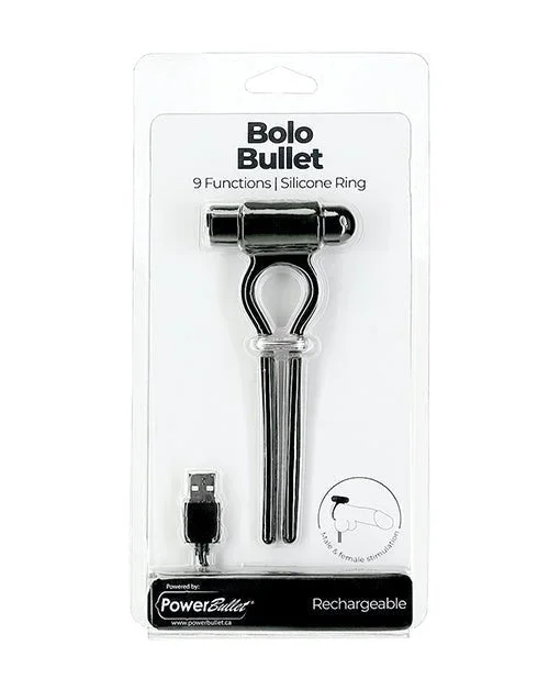 Bolo Bullet Vibrating Adjustable Cock Tie – Black