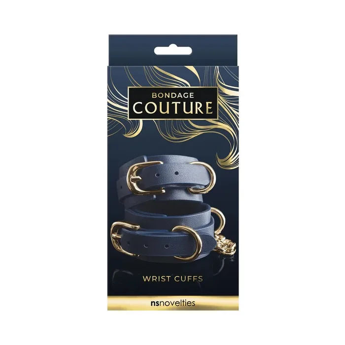 Bondage Couture Wrist Cuffs Blue