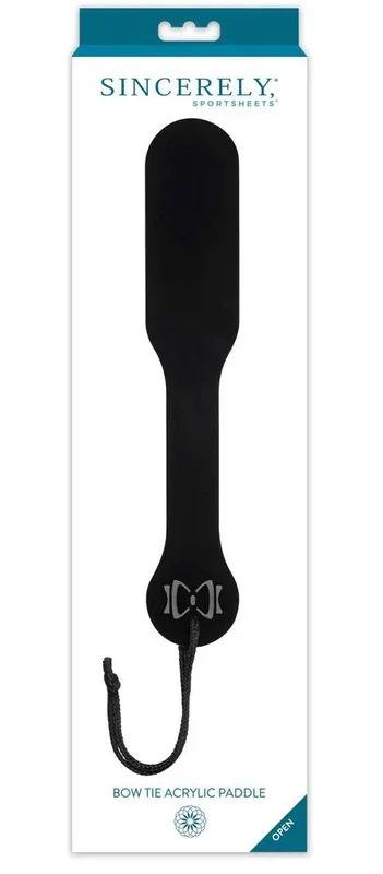 Bow Tie Acrylic Paddle – Black