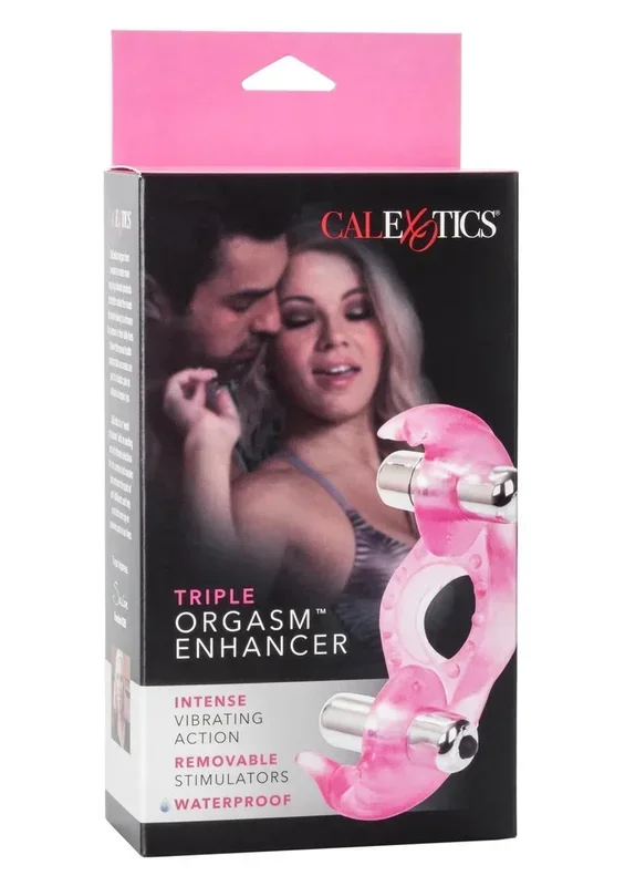 CalExotics Triple Orgasms Enhancer Vibrating Cock Ring with Clitoral Stimulation