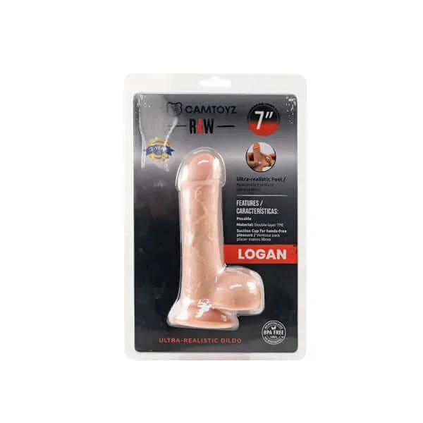 Camtoyz Raw Dildo Ultra Realistic Logan 7 inches – Light