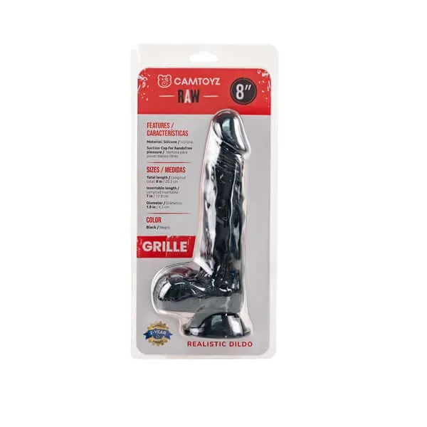 Camtoyz Realistic 8 inches Dildo Grille – Black
