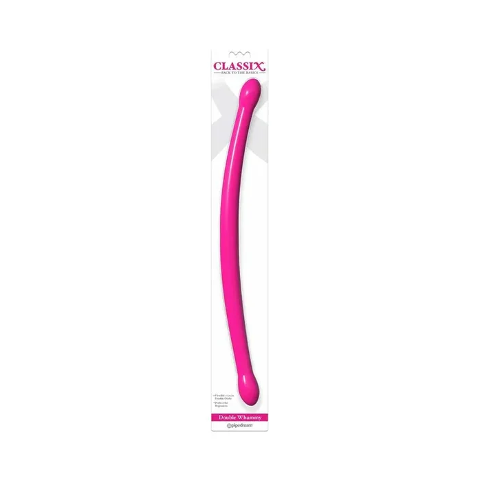 Classix Double Whammy 17.25 in. Flexible Dual-Ended Dildo Pink