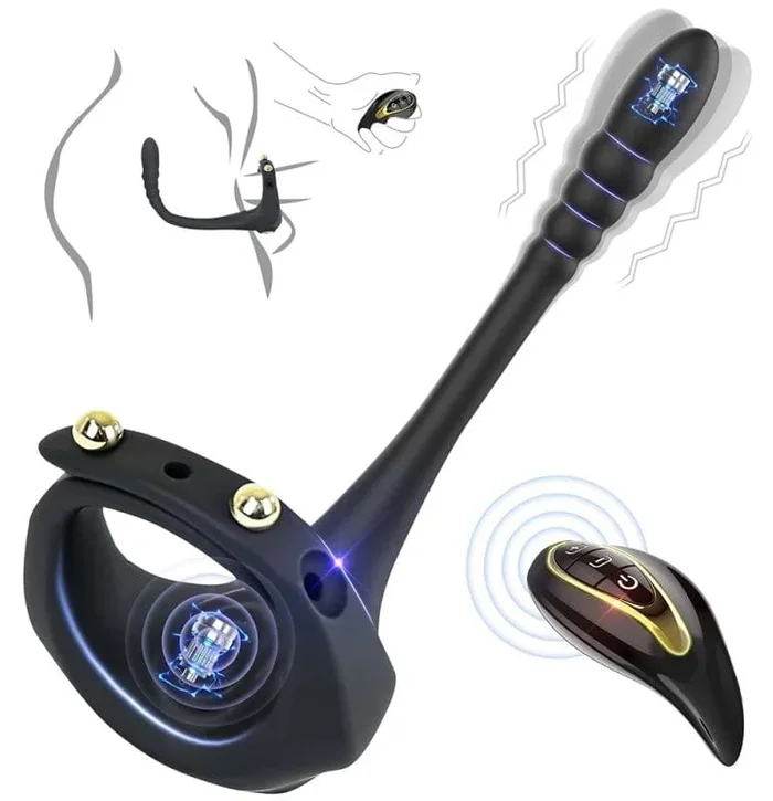 Cock ring with anal finger 3.8 cm