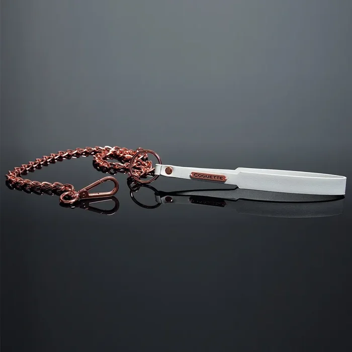 Coquette Luxury Faux Leather Rose Gold Chain Leash