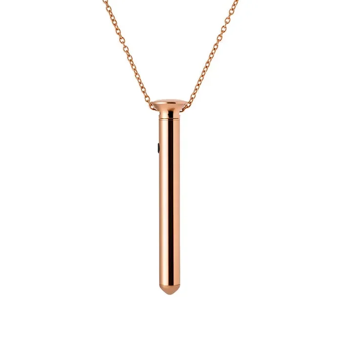 Crave Vesper Mini Rechargeable Waterproof Vibrator Necklace Rose Gold