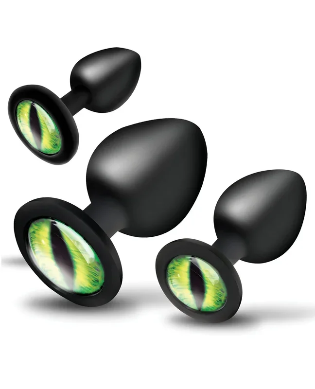 Creature Cocks – Creature Eyes Green Eye Silicone Butt Plug Set