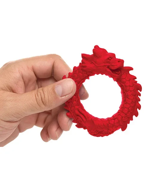 Creature Cocks Rise of the Dragon Silicone Cock Ring – Red