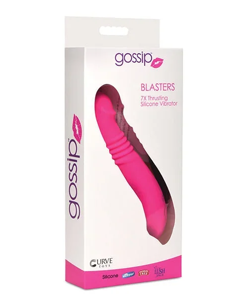 Curve Toys Gossip Blasters 7x Thrusting Silicone Vibrator – Magenta