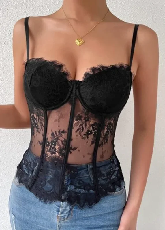 Dare to Bare Sheer Black Corset