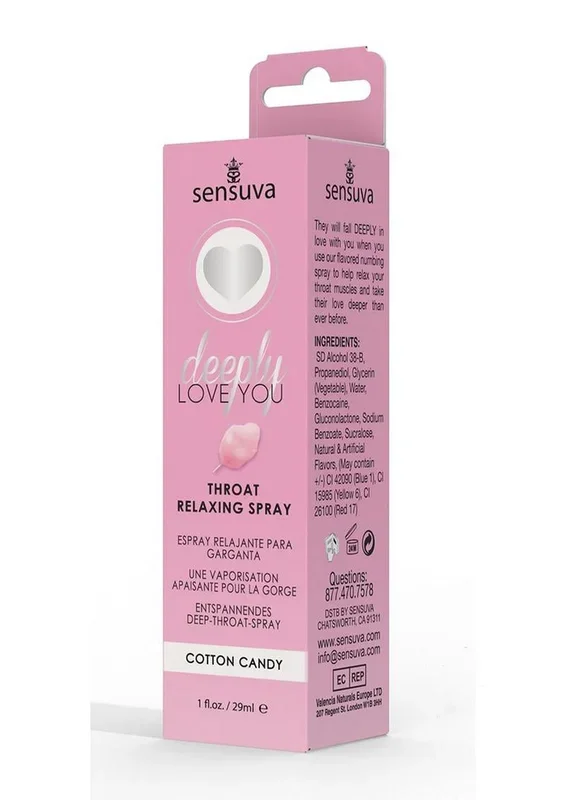 Deeply Love You Throat Relaxing Spray – 1 Fl. Oz. – Cotton Candy