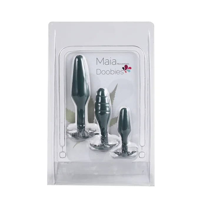 Doobies Pot Leaf Anal Trainer Silicone Set – Green